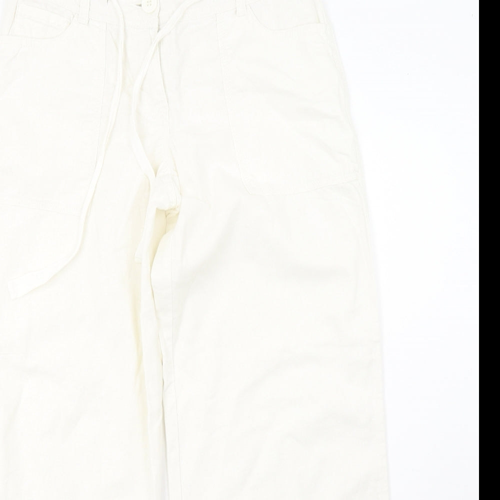 NEXT Womens White   Trousers  Size 8 L28 in