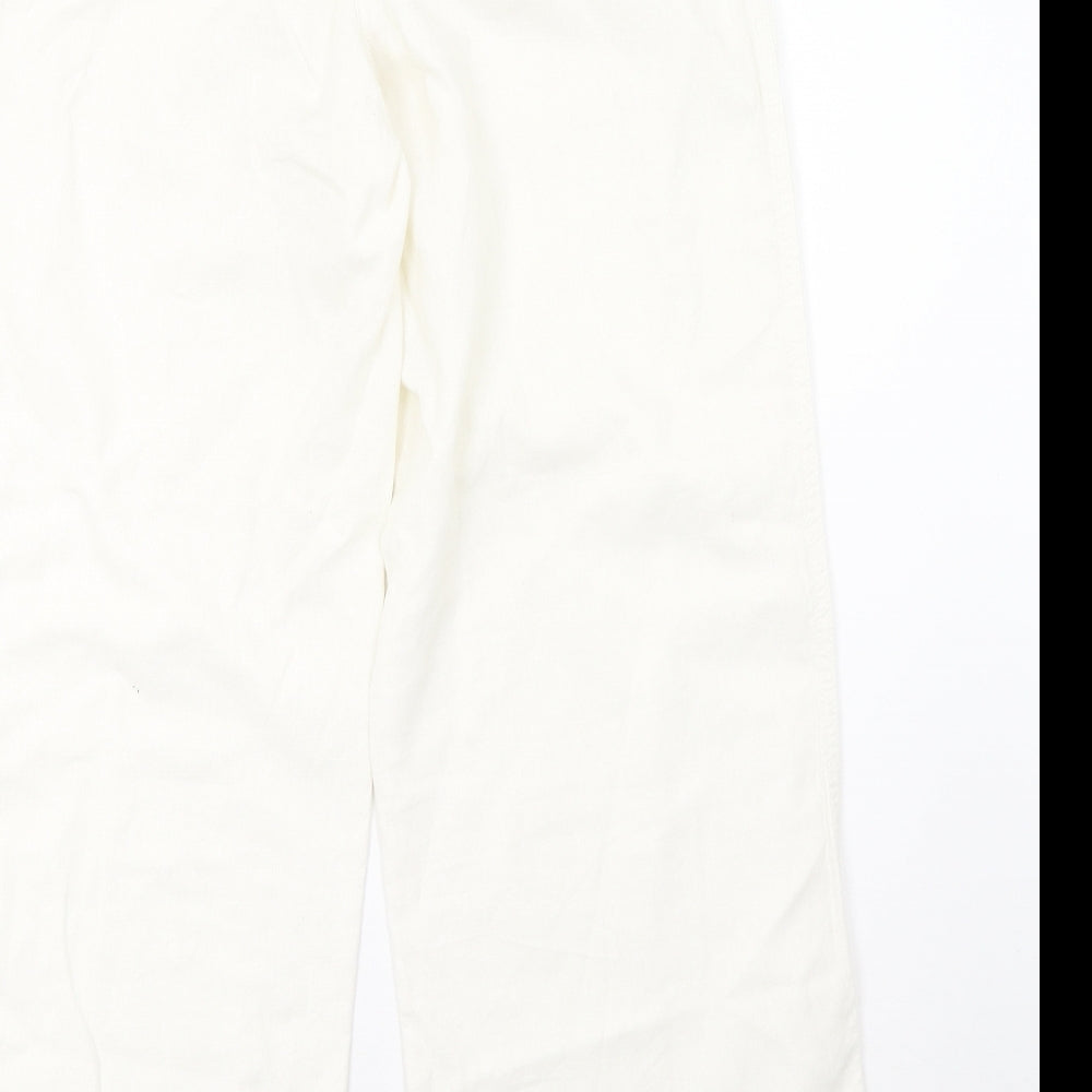 NEXT Womens White   Trousers  Size 8 L28 in