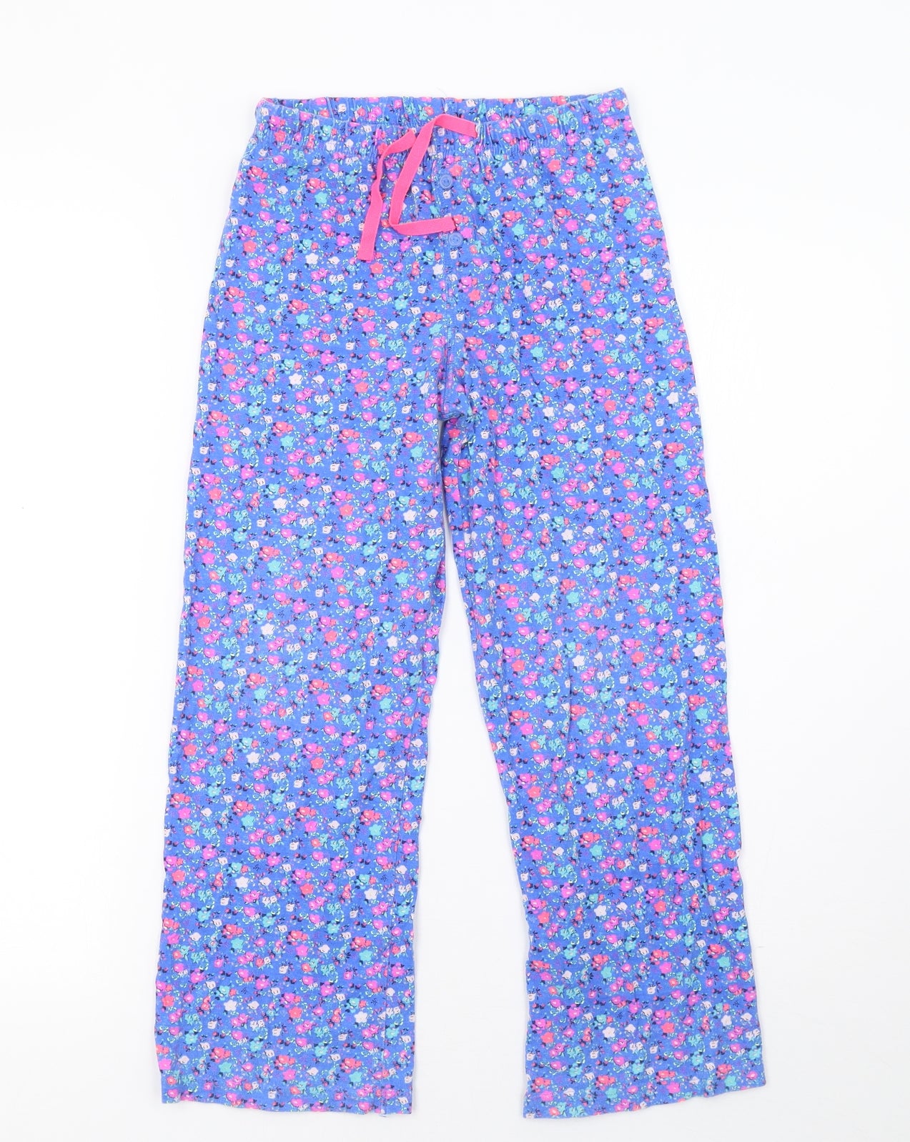 Marks and Spencer Girls Blue Polka Dot   Pyjama Pants Size 10 Years
