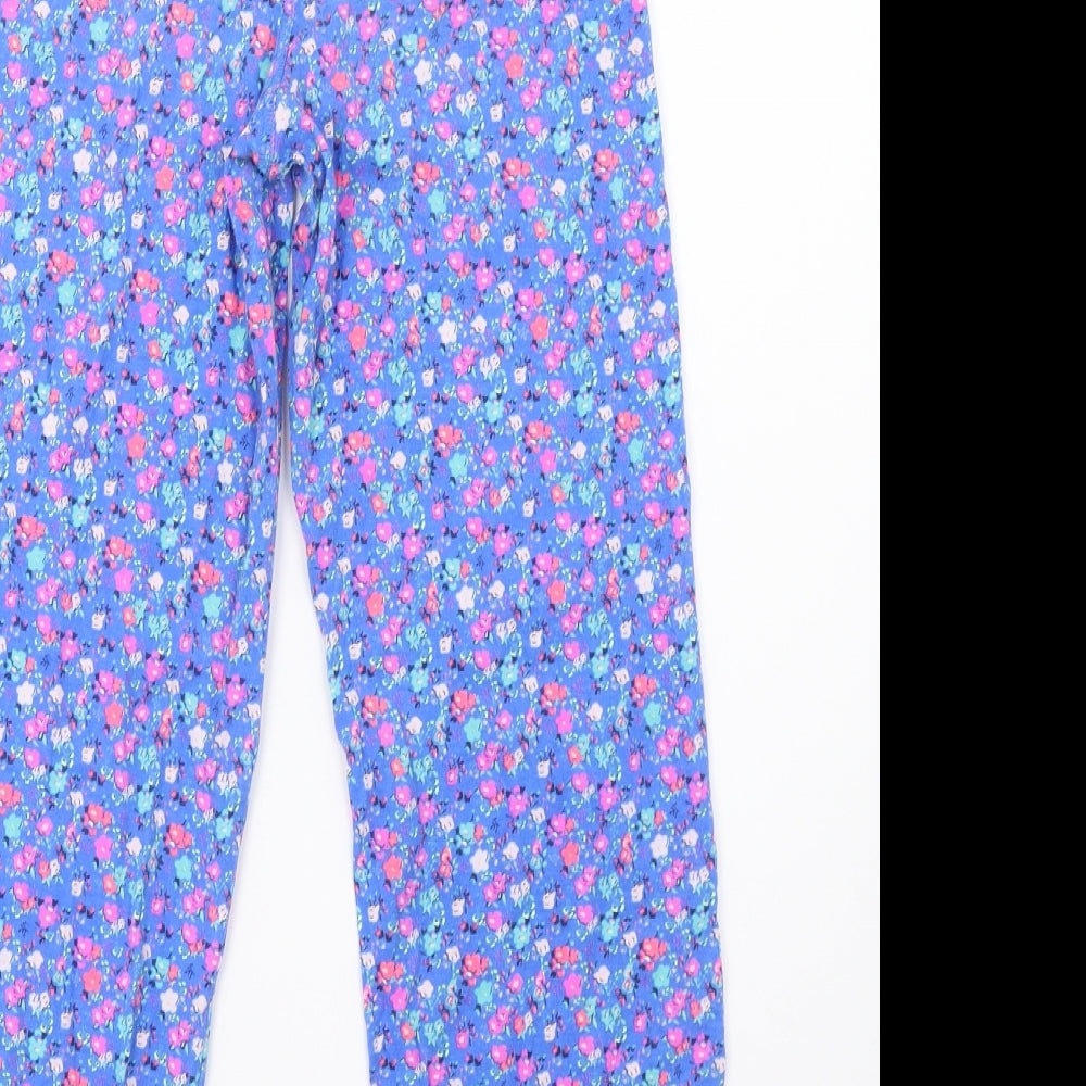 Marks and Spencer Girls Blue Polka Dot   Pyjama Pants Size 10 Years