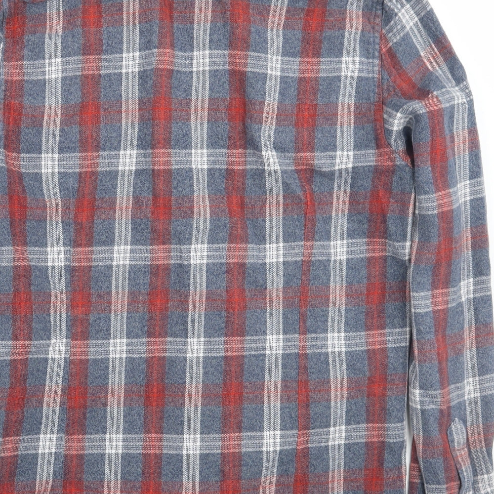 River Island Mens Red Check   Button-Up Size M