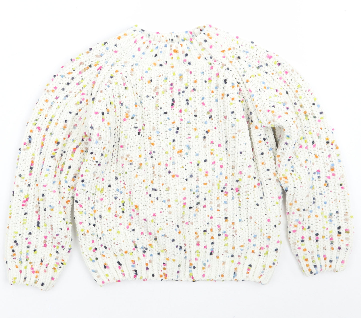 Marks and Spencer Girls White   Pullover Jumper Size 8-9 Years
