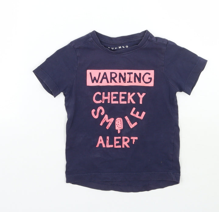 Nutmeg Girls Purple Basic T-Shirt Size 2 Years