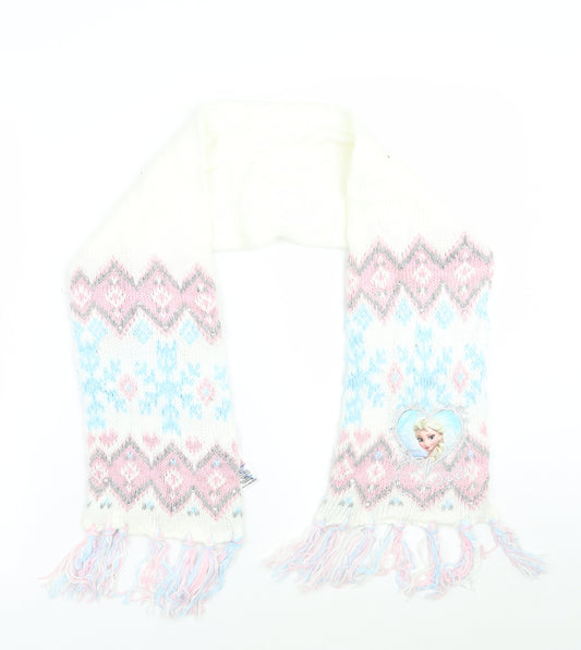 Disney Girls White Geometric  Scarf Scarves & Wraps One Size  - Frozen