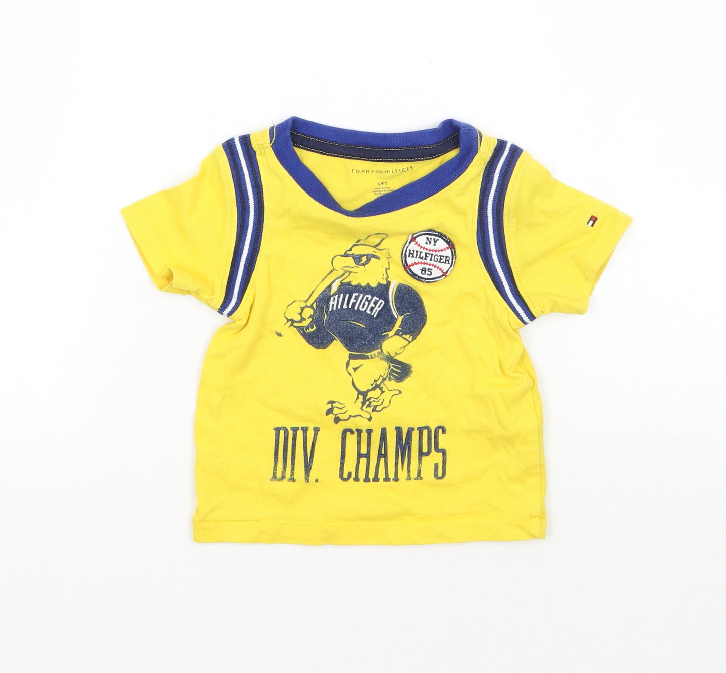 Tommy Hilfiger Boys Yellow   Basic T-Shirt Size 6-9 Months