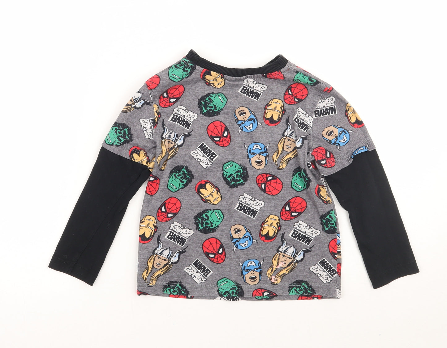 George Boys Grey   Basic T-Shirt Size 3-4 Years  - Marvel