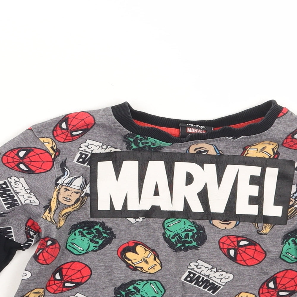 George Boys Grey   Basic T-Shirt Size 3-4 Years  - Marvel