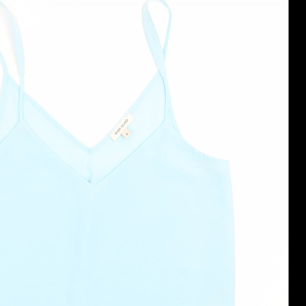 River Island Womens Blue   Basic Tank Size 8