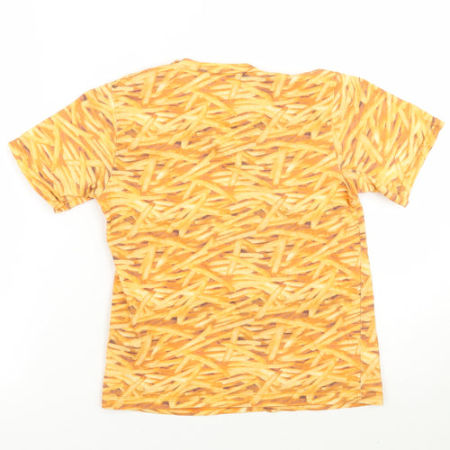 M&Co Girls Orange Batik  Basic T-Shirt Size 8-9 Years