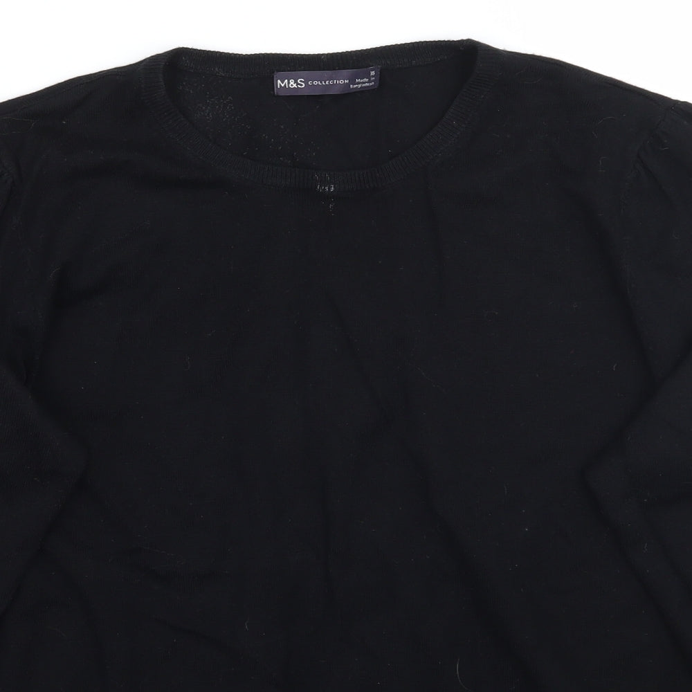 Marks and Spencer Womens Black   Pullover Jumper Size 16