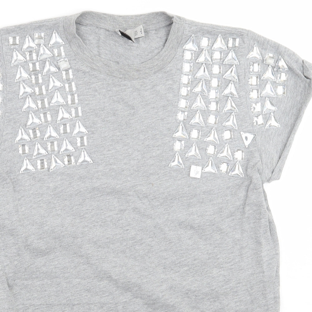 ASOS Womens Grey   Basic T-Shirt Size 8