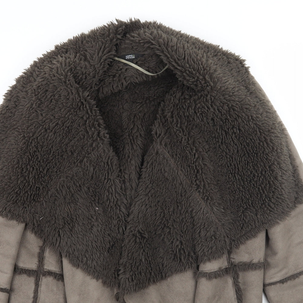 Marks and Spencer Womens Brown   Jacket Coat Size M
