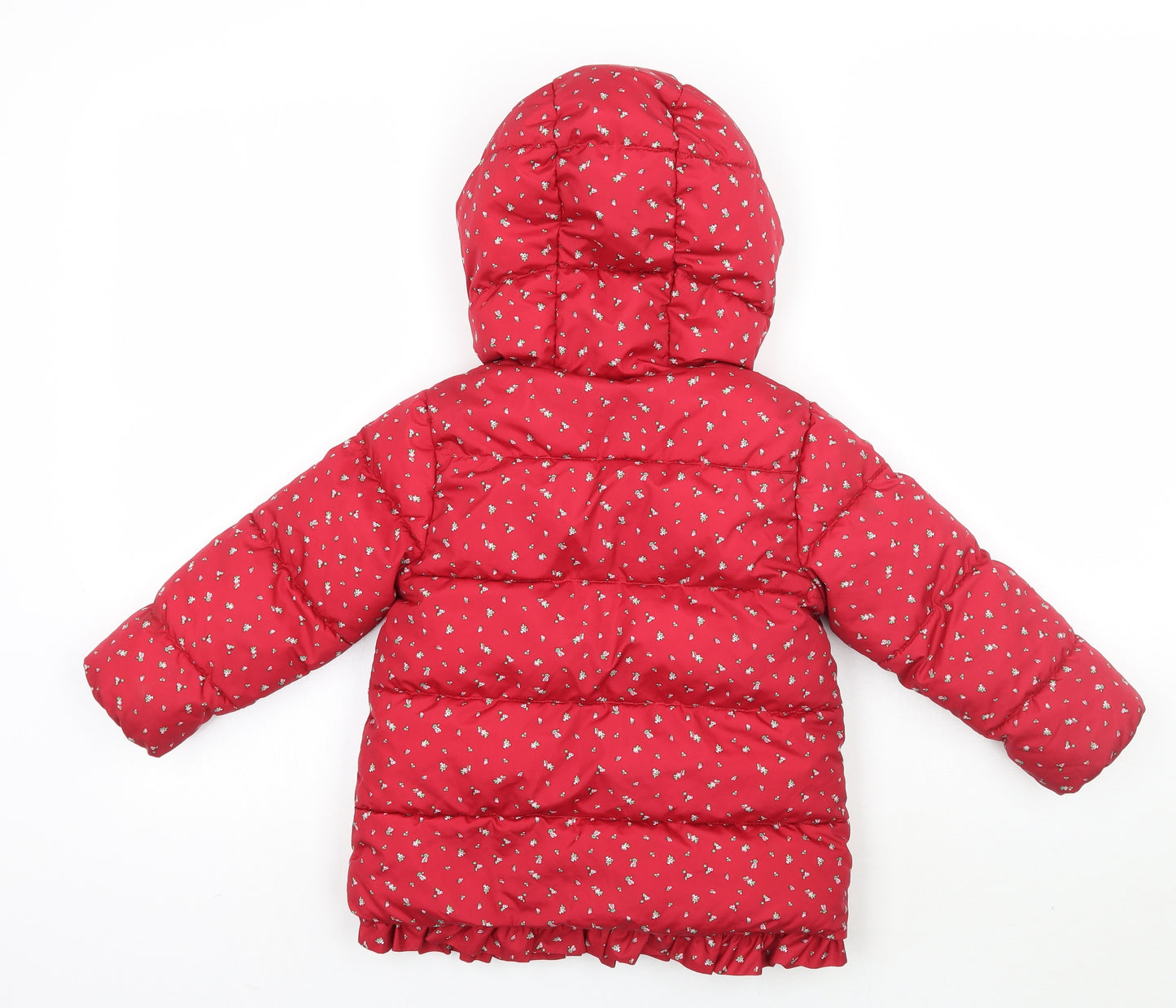 NEXT Girls Red Floral  Jacket Coat Size 4-5 Years