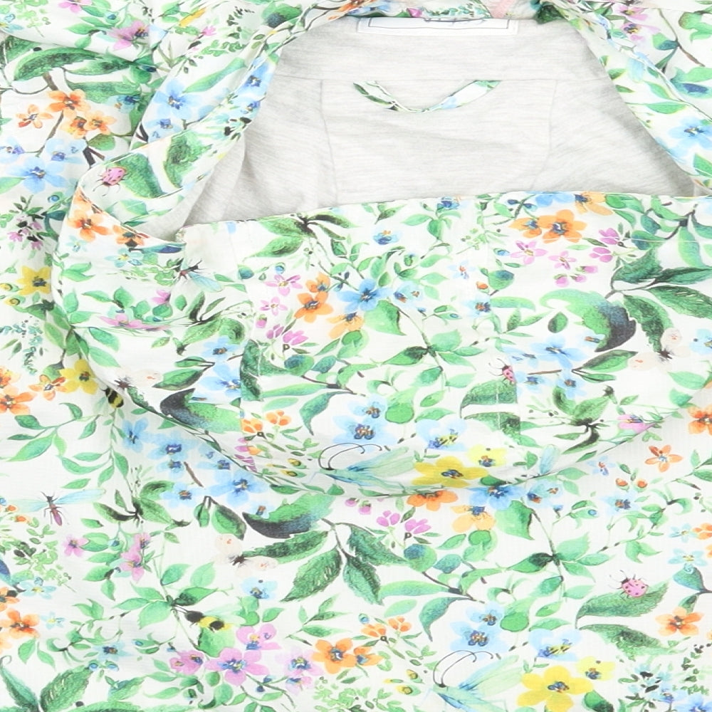 NEXT Girls White Floral  Jacket Coat Size 2-3 Years