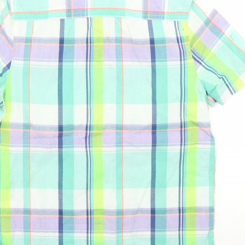 NEXT Boys Green Check  Basic Button-Up Size 7 Years
