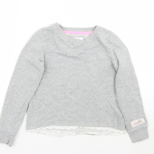 H&M Girls Grey   Pullover Jumper Size 9 Years