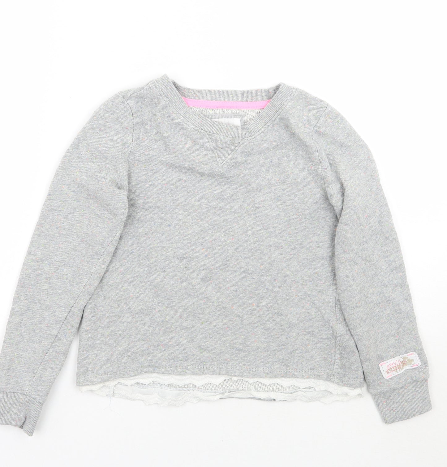 H&M Girls Grey   Pullover Jumper Size 9 Years