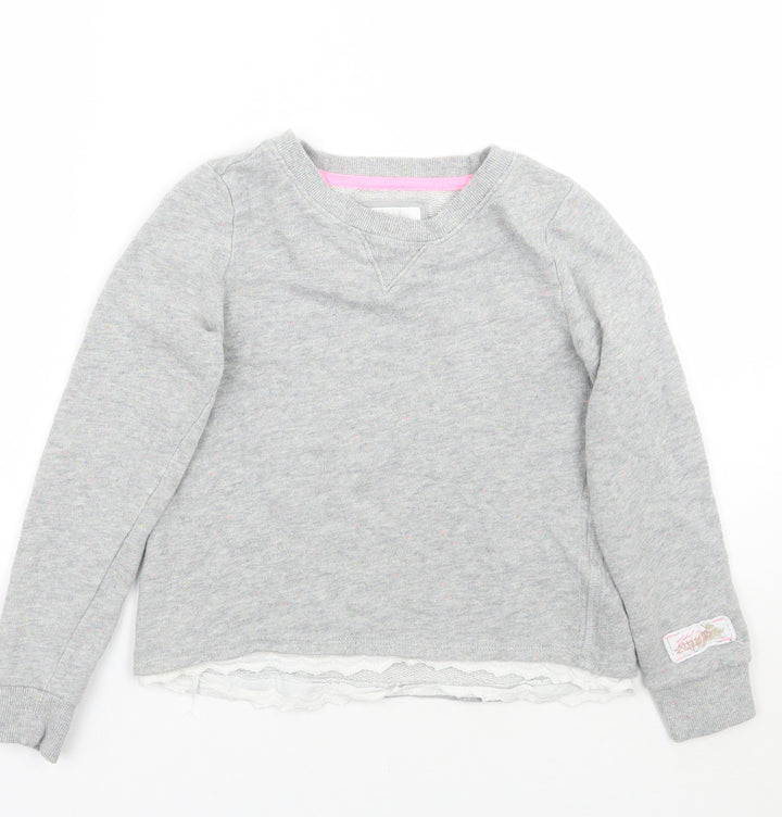 H&M Girls Grey   Pullover Jumper Size 9 Years