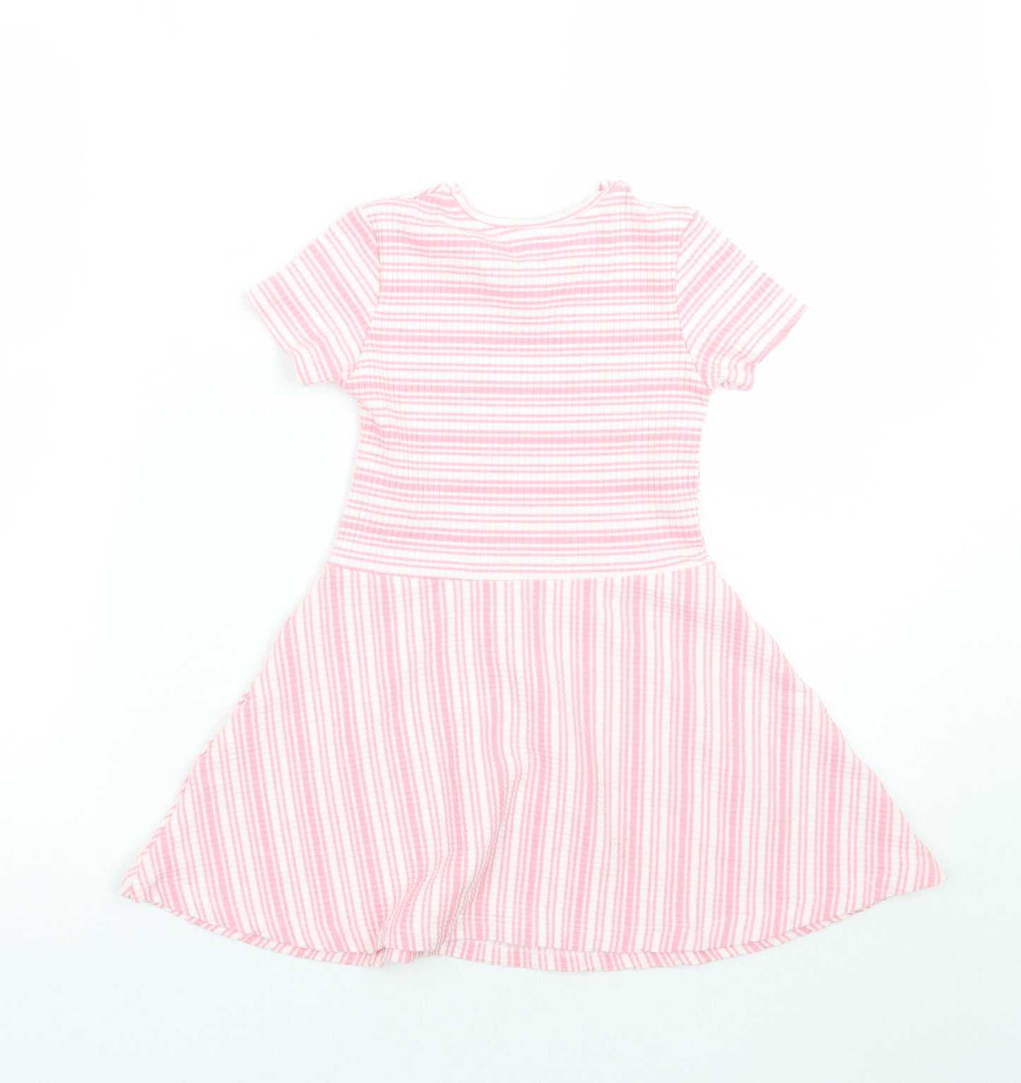 Primark Girls Pink Striped  A-Line  Size 6-7 Years