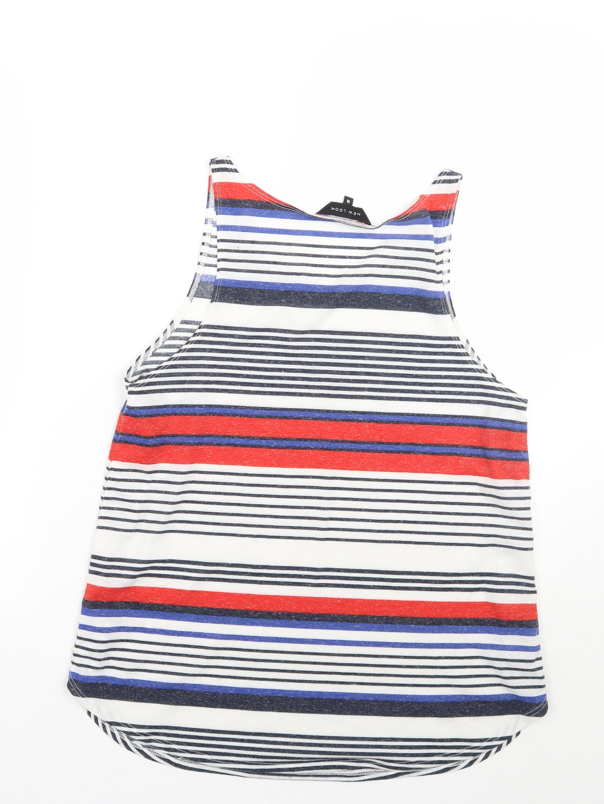 Newlook Womens White Striped  Basic Tank Size 16