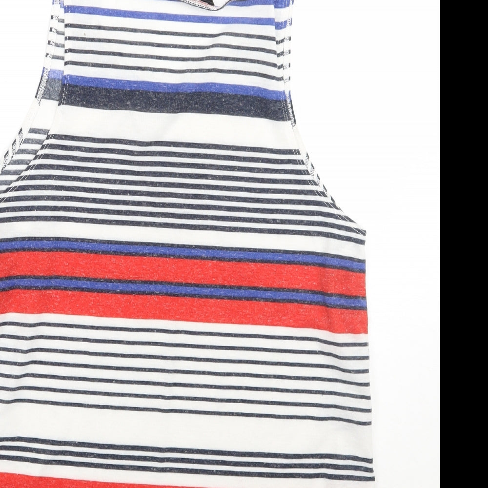 Newlook Womens White Striped  Basic Tank Size 16