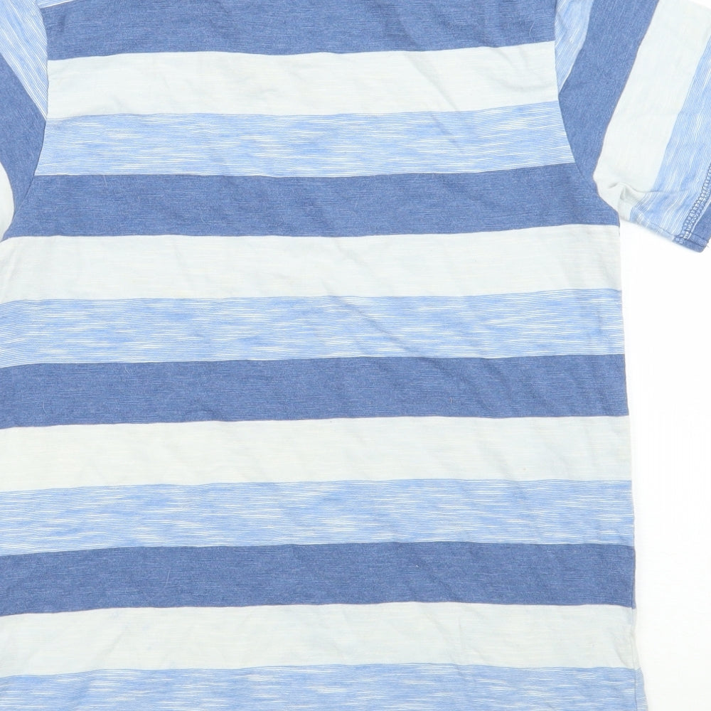 Nutmeg Girls Blue Striped  Basic T-Shirt Size 10-11 Years