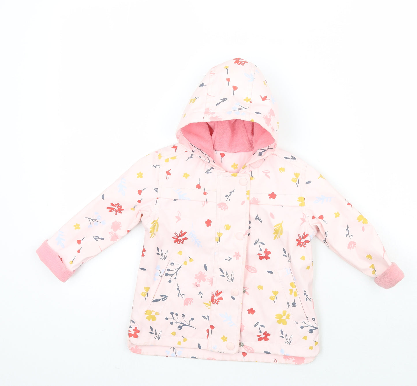Nutmeg Girls Pink Floral  Jacket Coat Size 12-18 Months