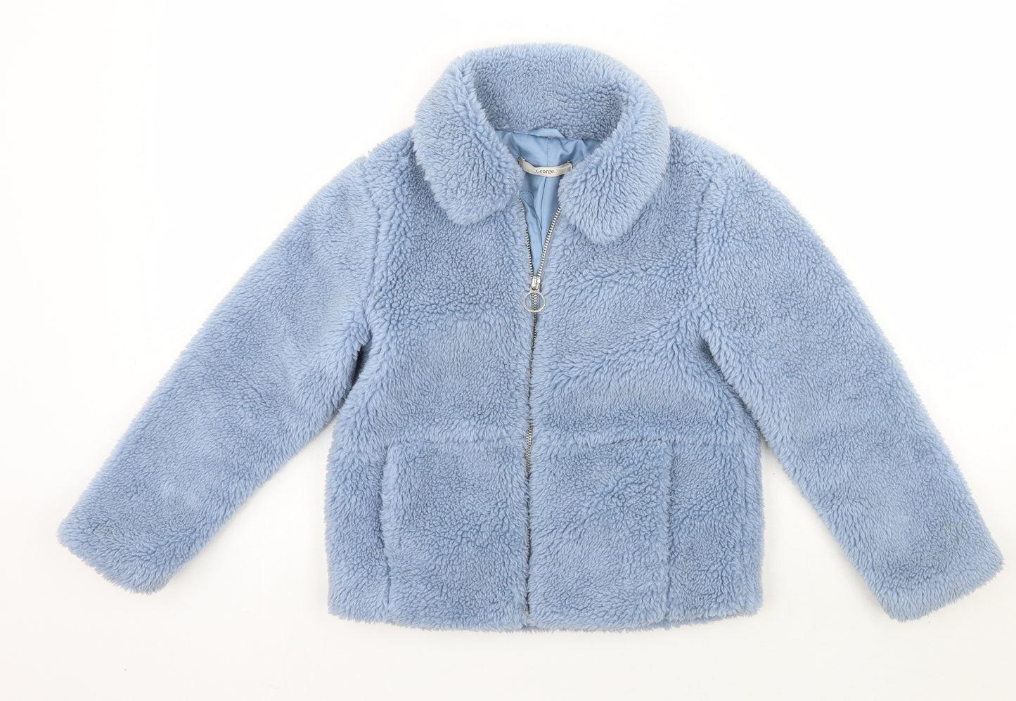 George Girls Blue   Jacket Coat Size 7-8 Years