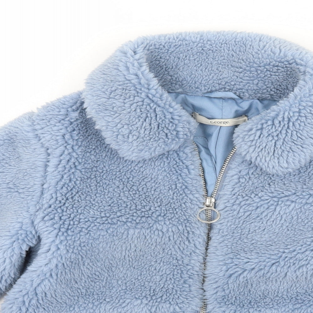 George Girls Blue   Jacket Coat Size 7-8 Years