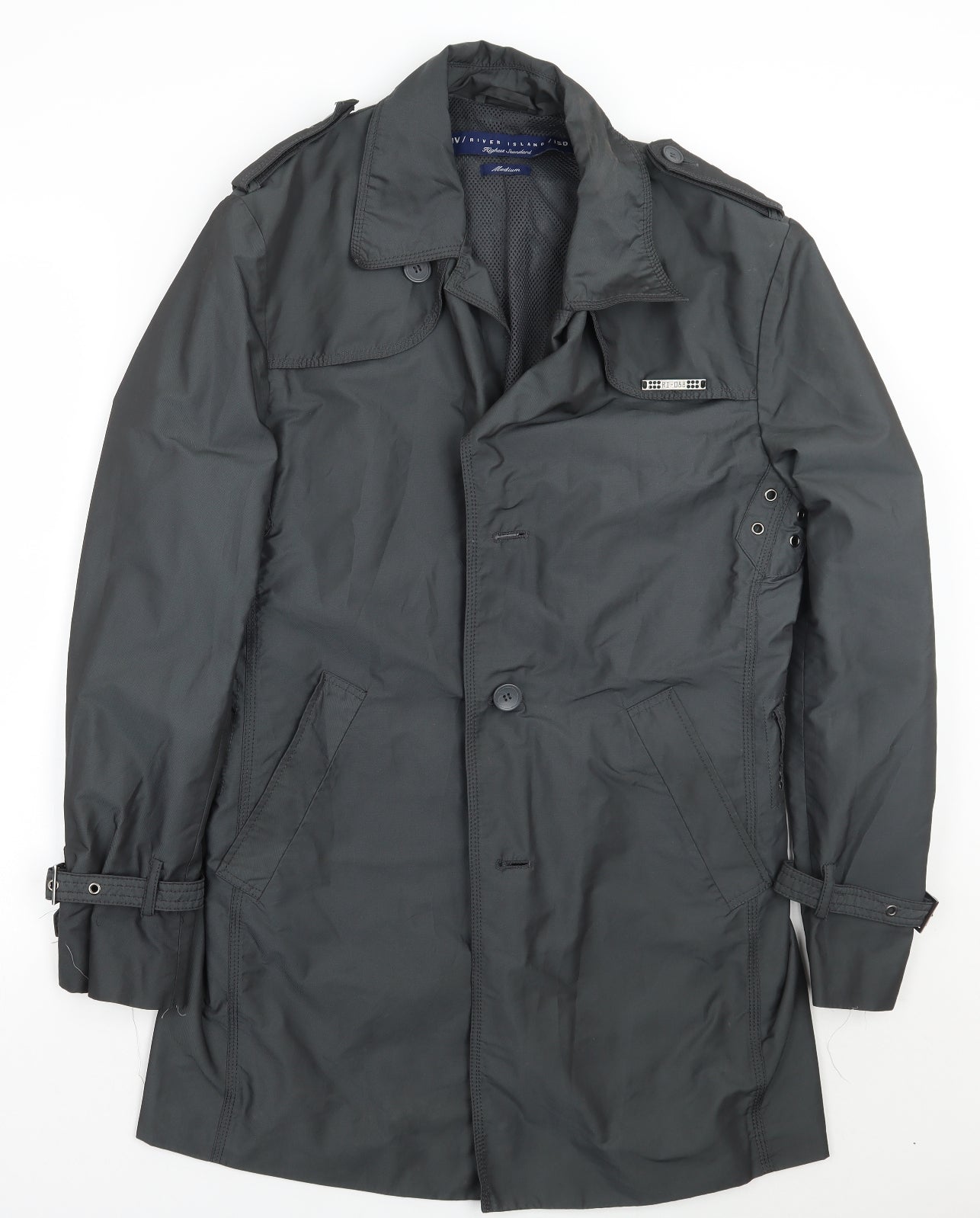 River Island Mens Grey   Jacket Coat Size M