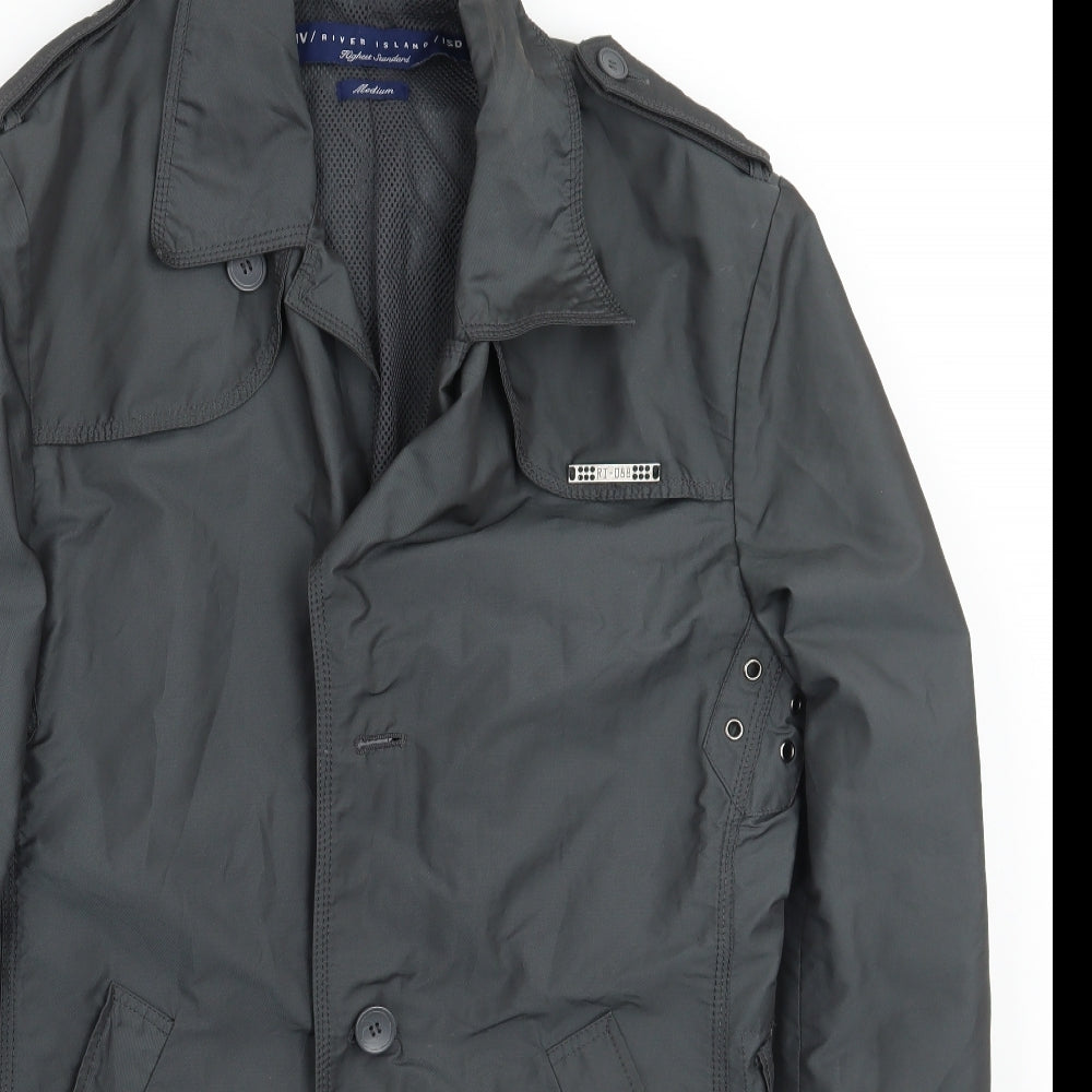 River Island Mens Grey   Jacket Coat Size M