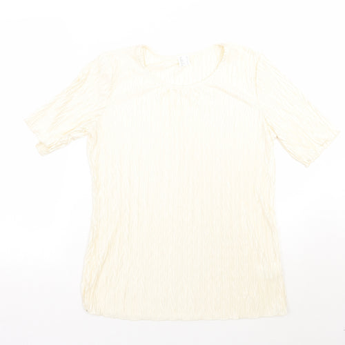 Preworn Womens Ivory   Basic T-Shirt Size 12