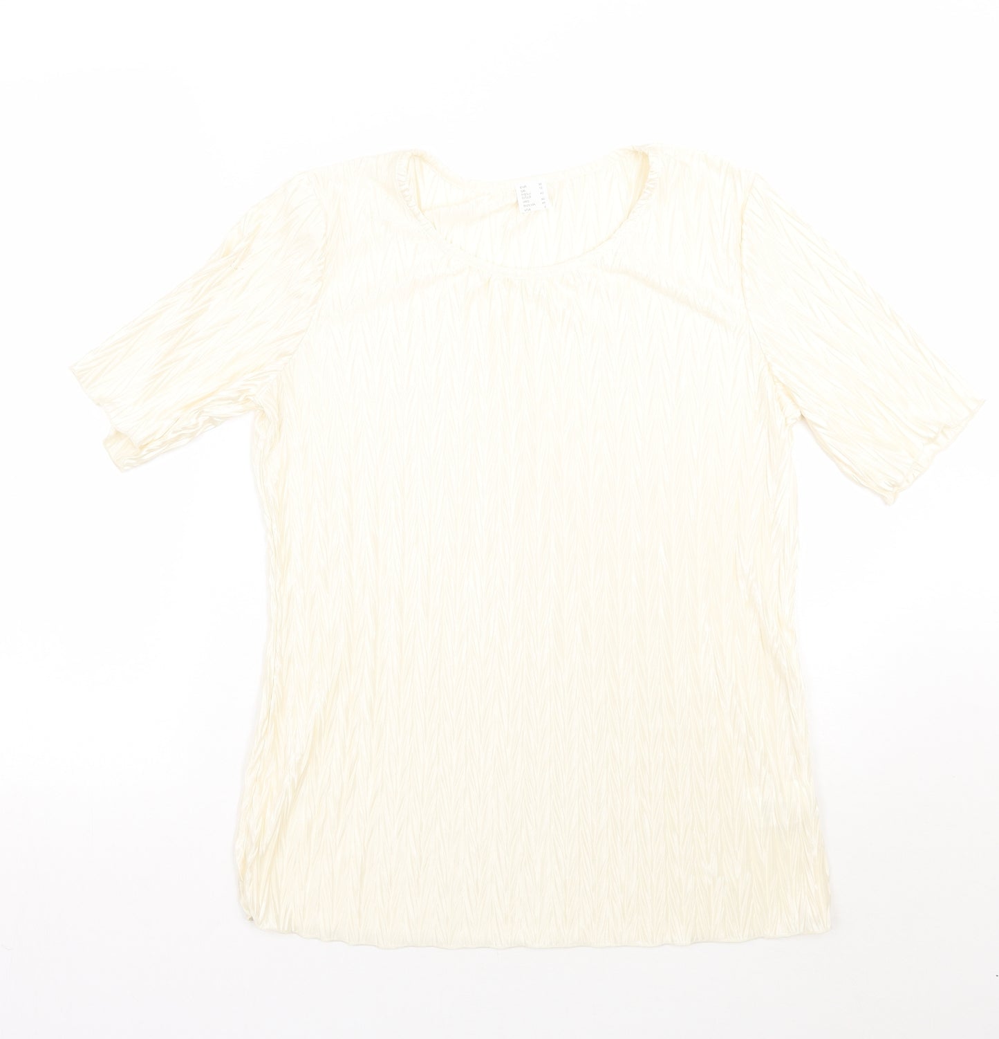 Preworn Womens Ivory   Basic T-Shirt Size 12