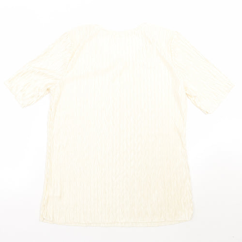 Preworn Womens Ivory   Basic T-Shirt Size 12