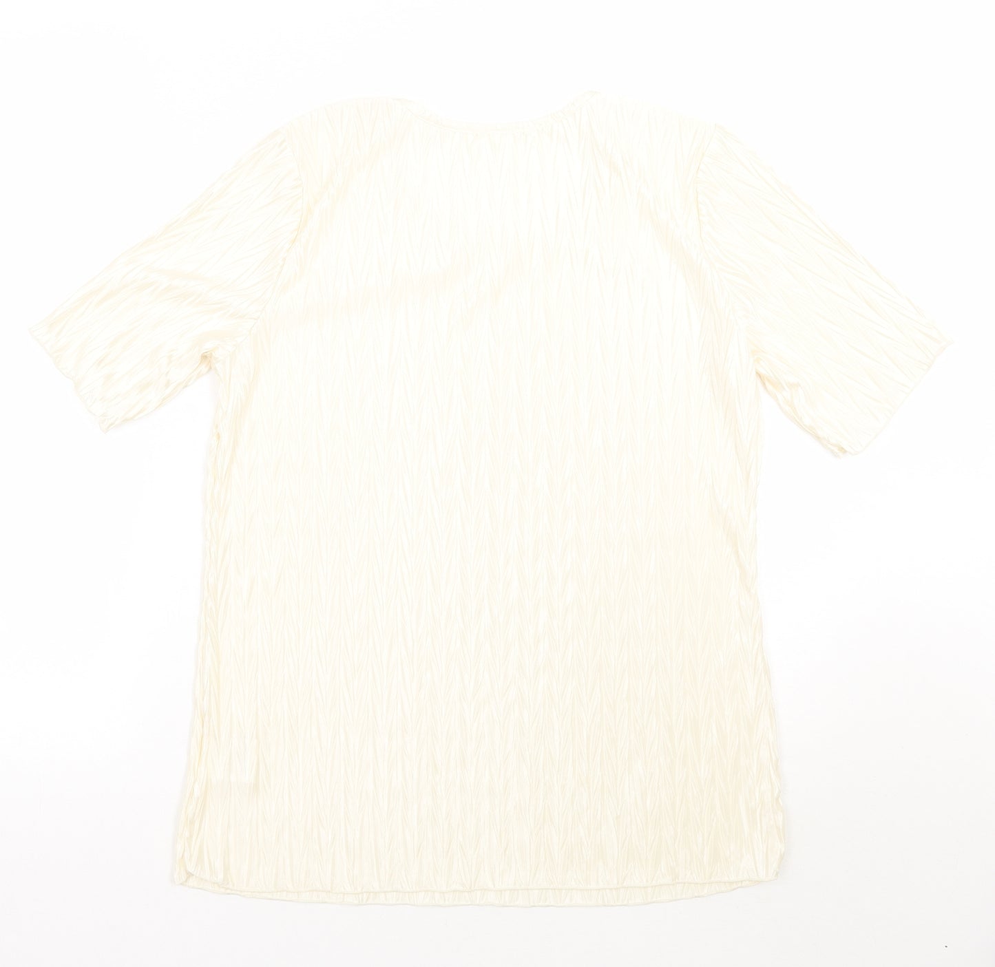 Preworn Womens Ivory   Basic T-Shirt Size 12