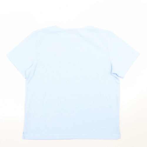 Bonmarché Womens Blue Floral  Basic T-Shirt Size S