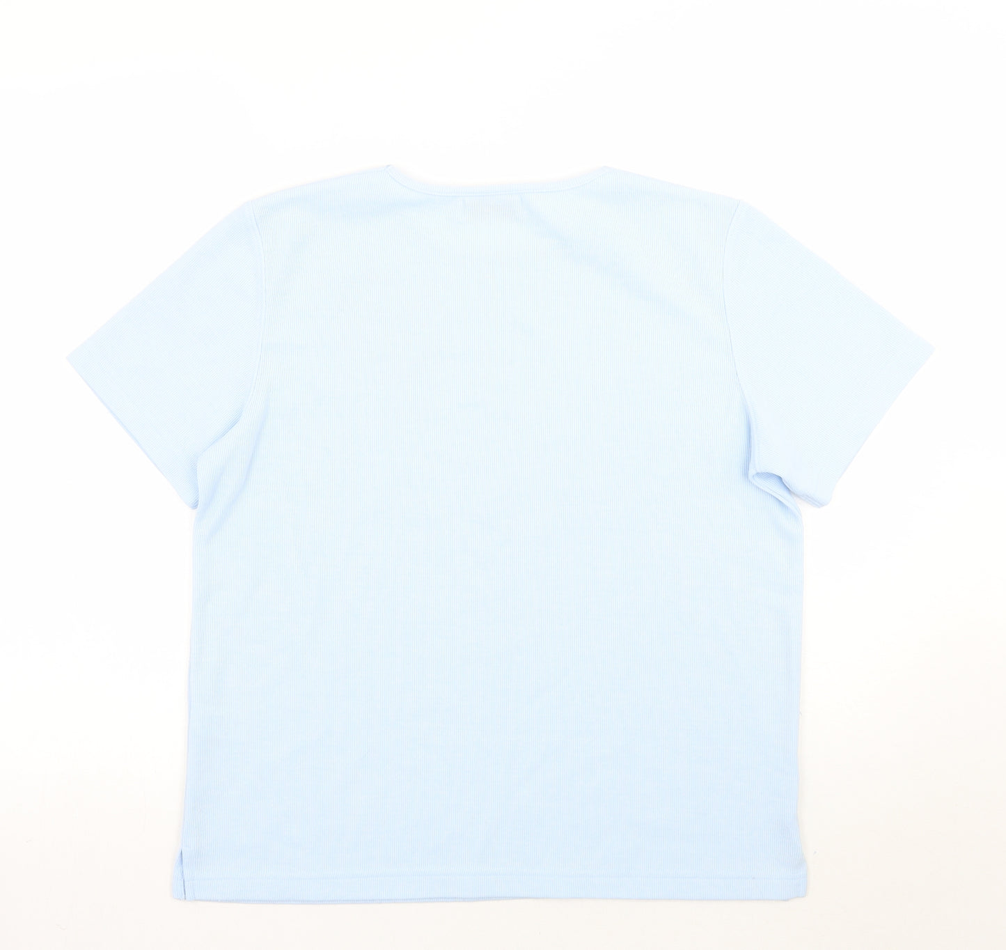 Bonmarché Womens Blue Floral  Basic T-Shirt Size S