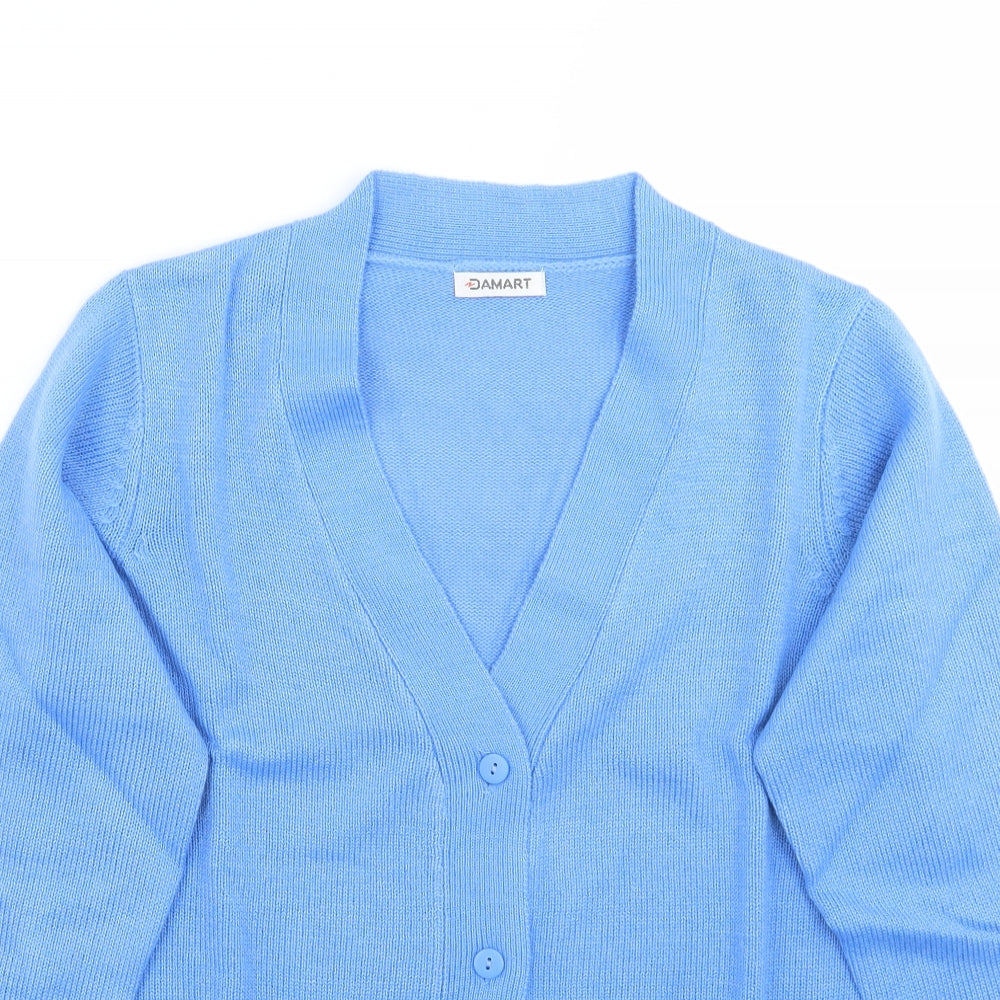 Damart Womens Blue   Cardigan Jumper Size 12