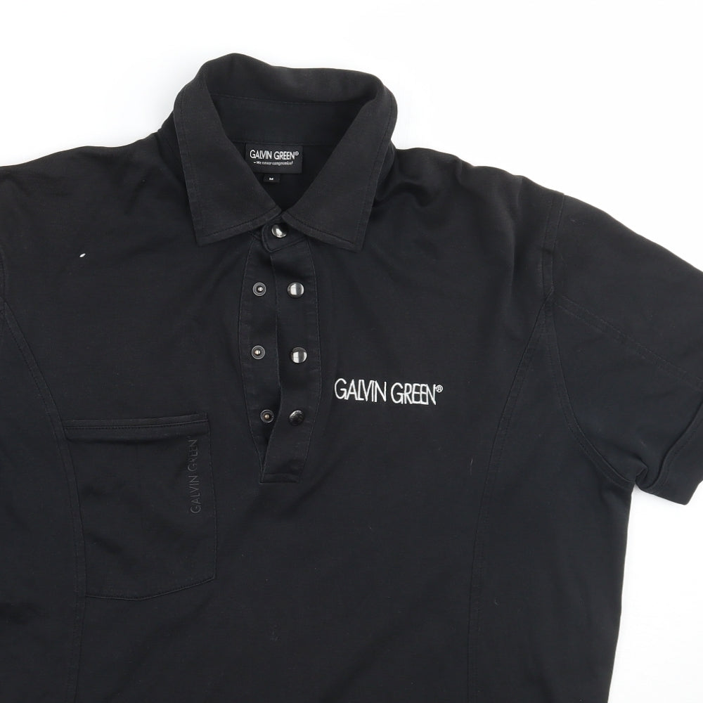 Galvin Green Mens Black    Polo Size M
