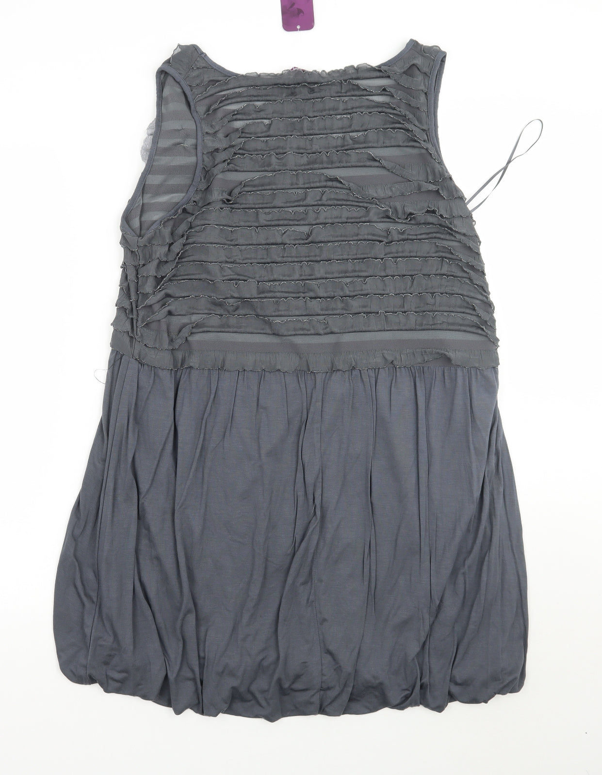 Newlook Womens Grey Striped  Basic Tank Size 22