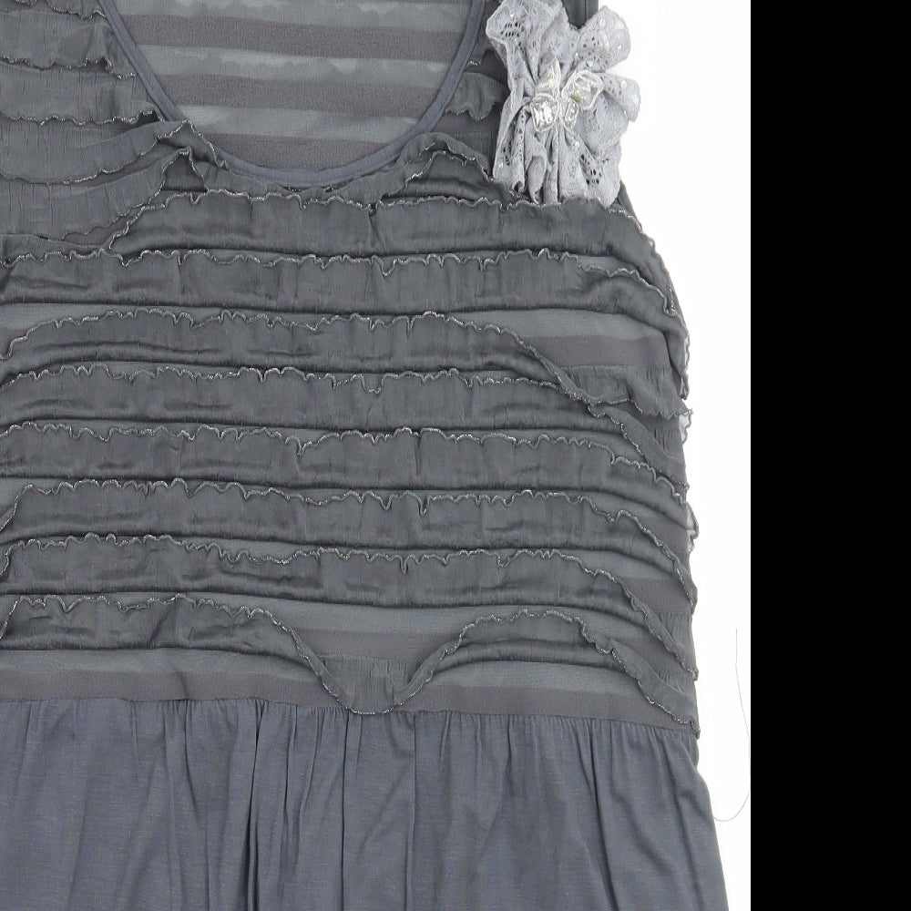Newlook Womens Grey Striped  Basic Tank Size 22