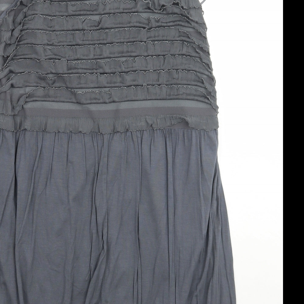 Newlook Womens Grey Striped  Basic Tank Size 22
