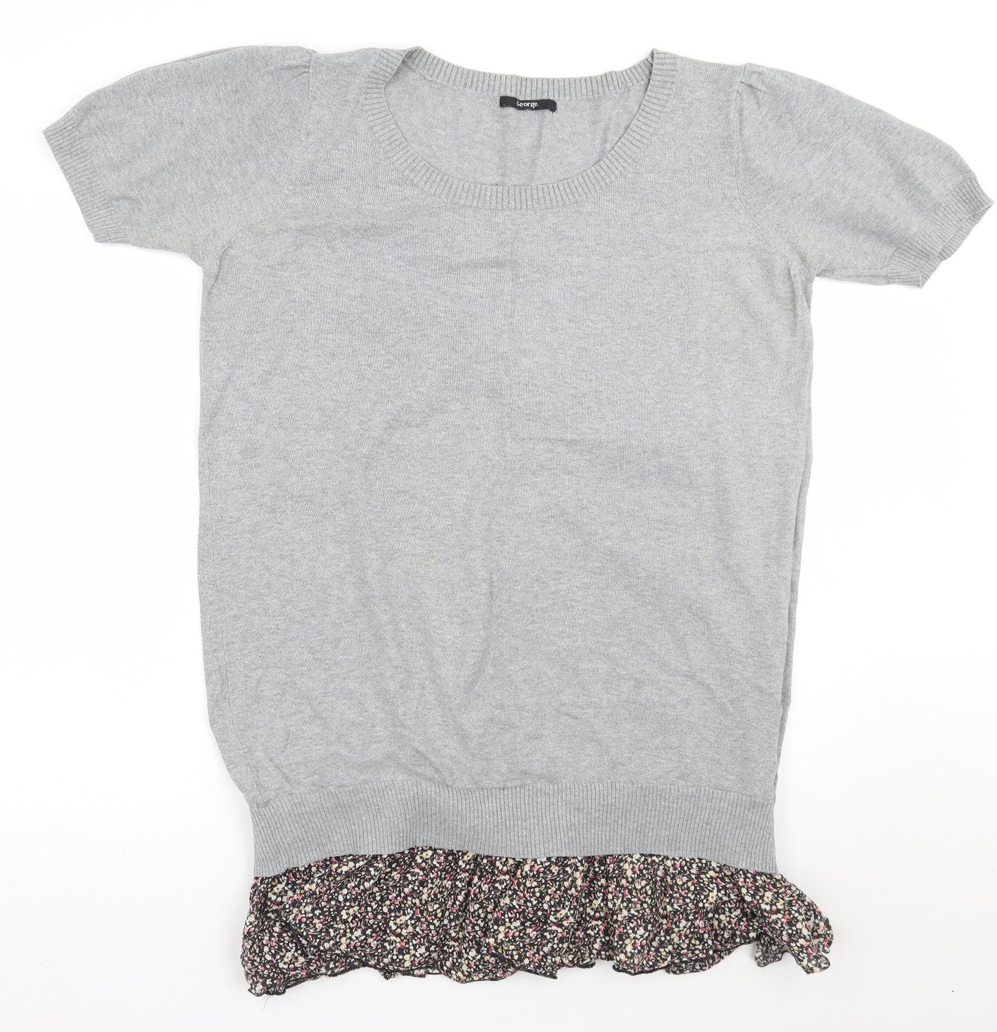 George Womens Grey Floral  Basic Blouse Size 20