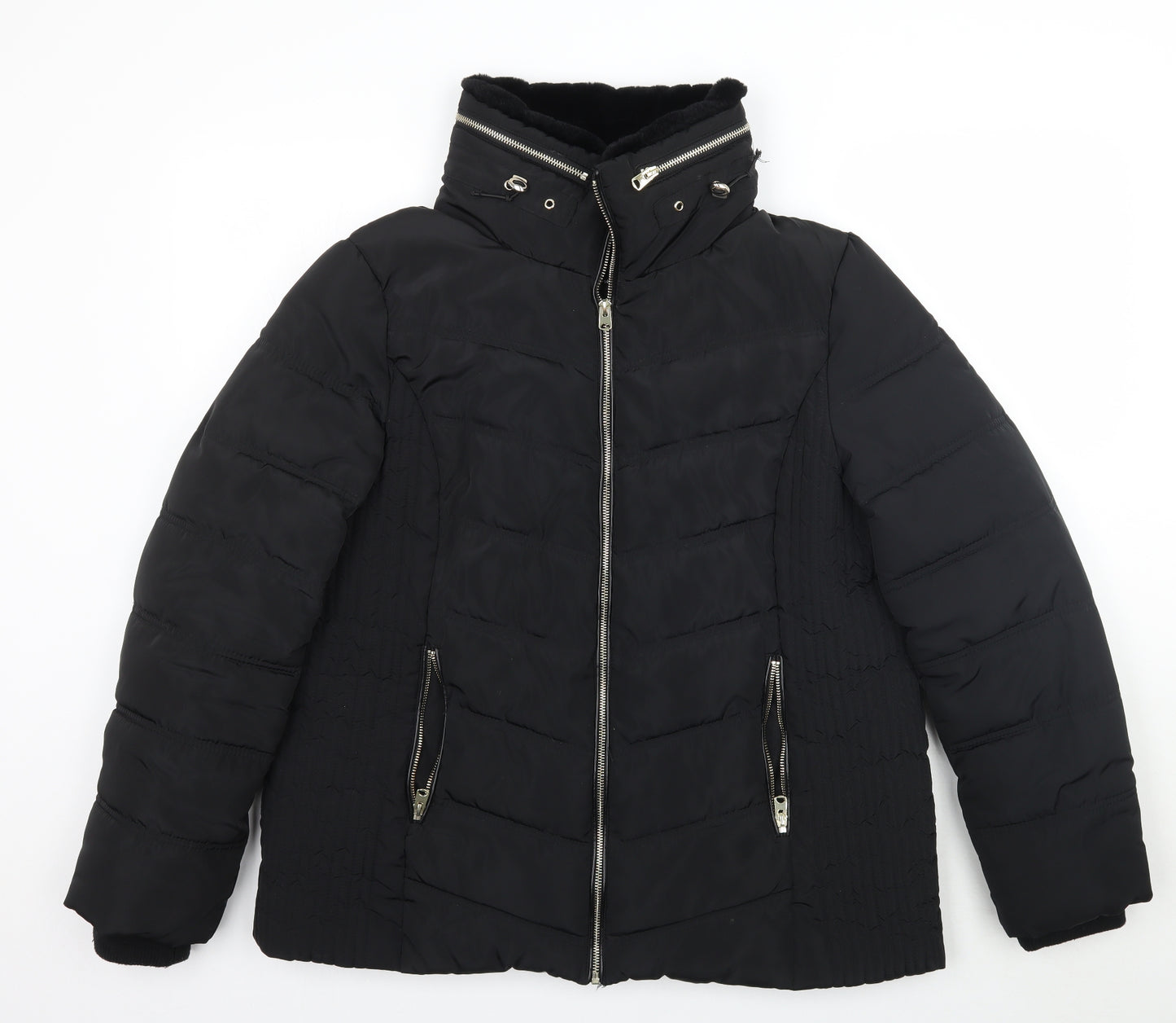 Wallis Womens Black   Jacket Coat Size L