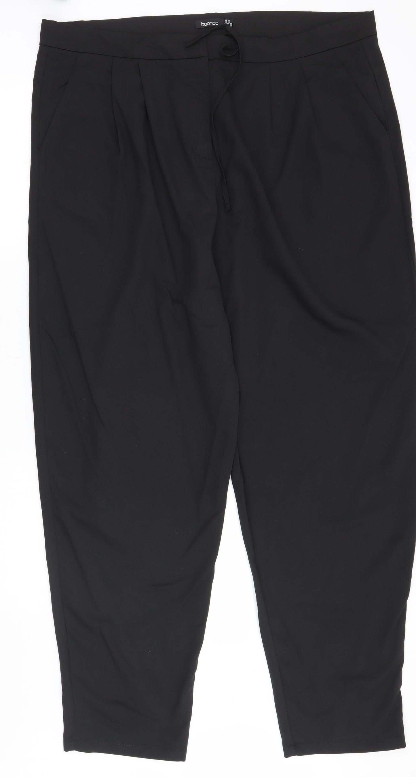Boohoo Womens Black   Trousers  Size 22 L34 in