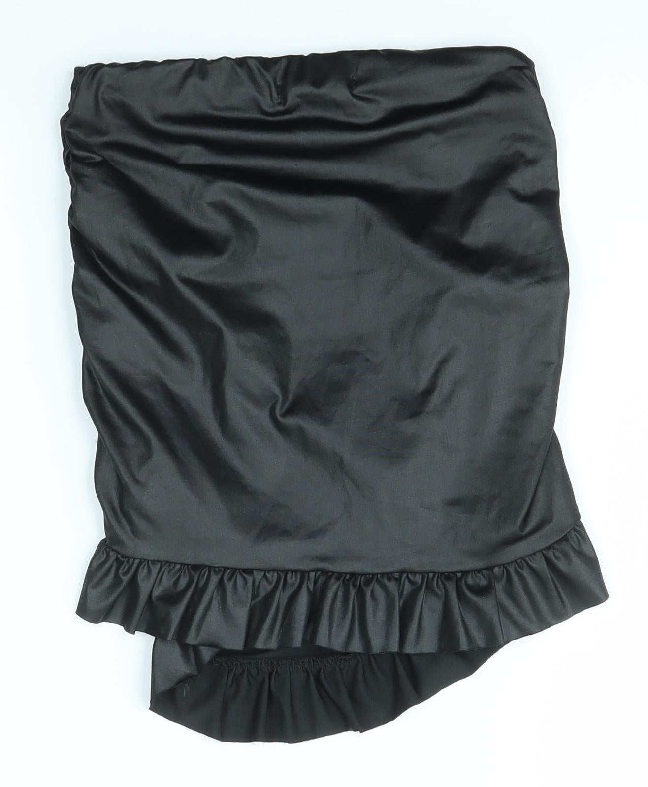 PRETTYLITTLETHING Womens Black   Mini Skirt Size 6