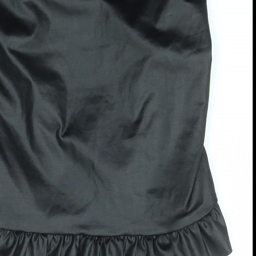 PRETTYLITTLETHING Womens Black   Mini Skirt Size 6