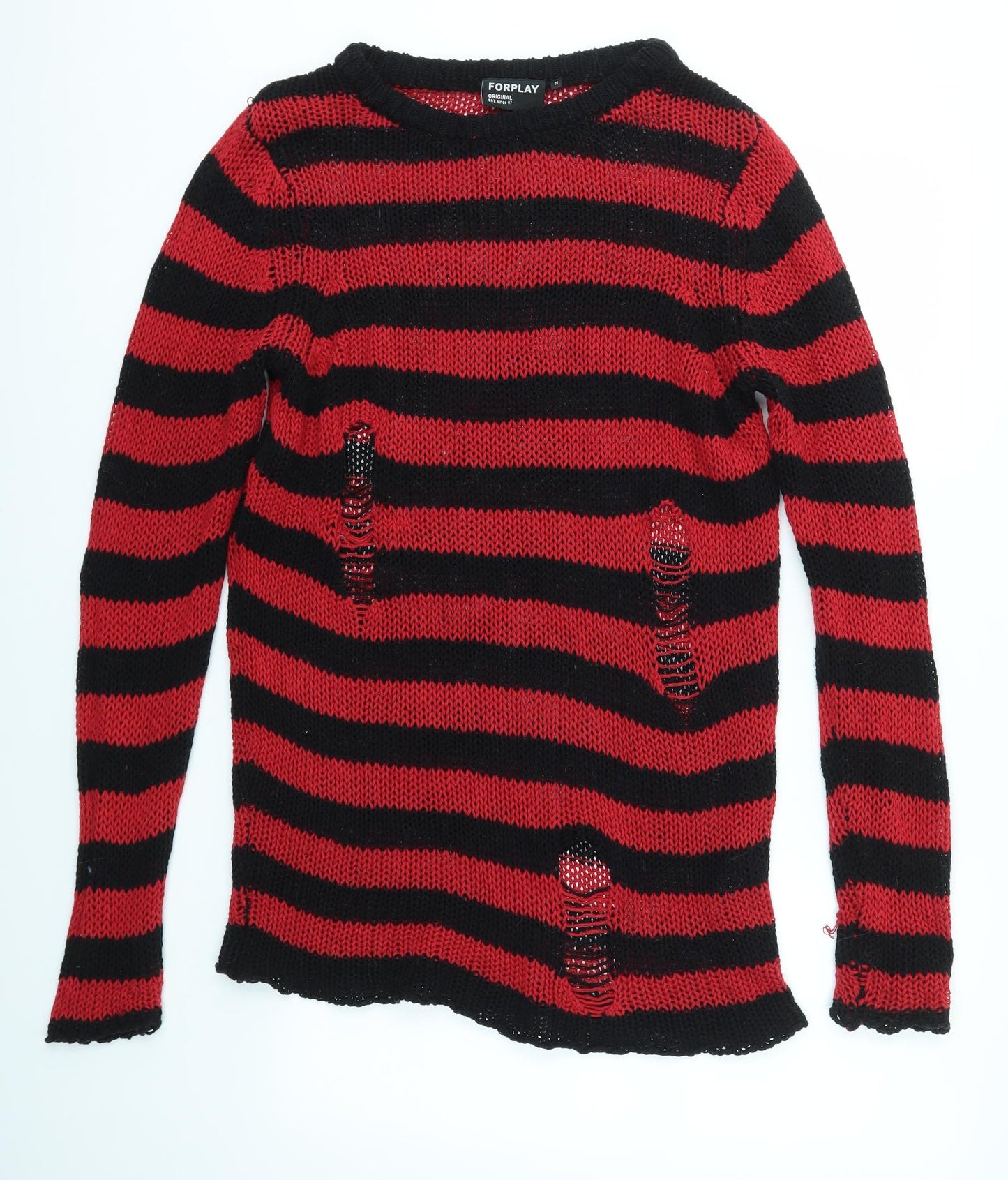 Forplay Womens Multicoloured Striped  Jumper Dress  Size M  - DISTRESSED