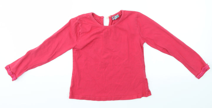 UTTAM KIDS Girls Pink Basic T-Shirt Size 6-7 Years