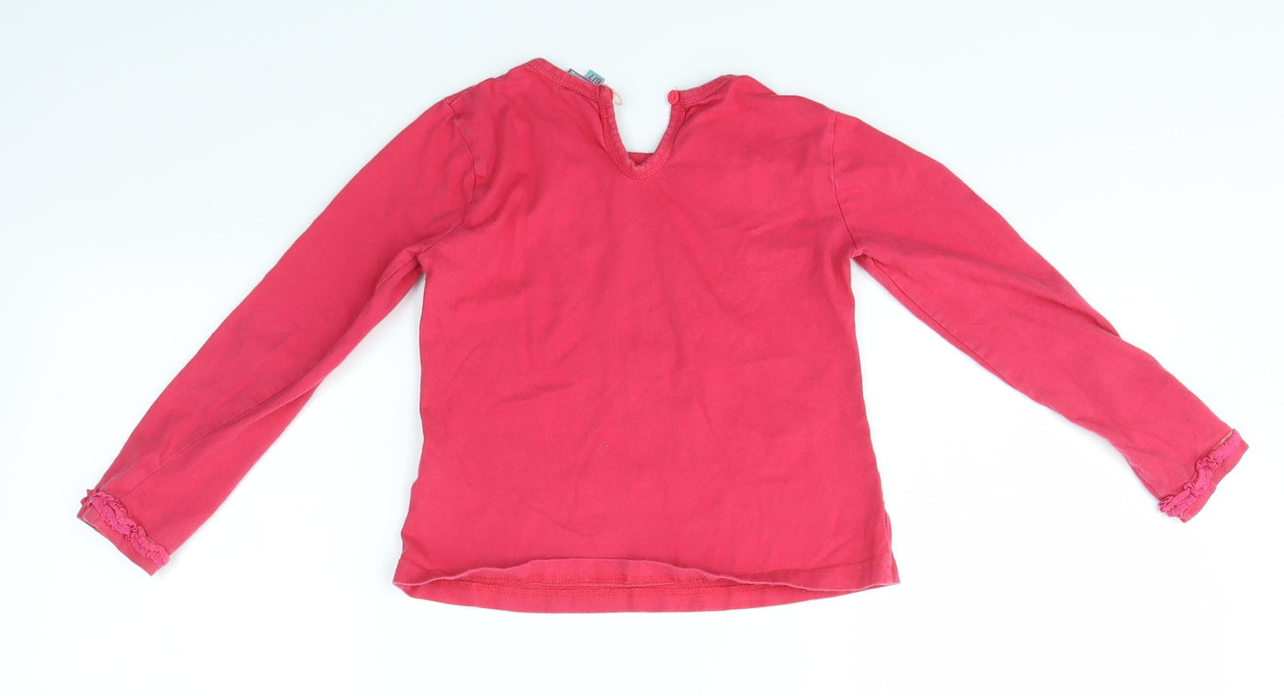 UTTAM KIDS Girls Pink   Basic T-Shirt Size 6-7 Years